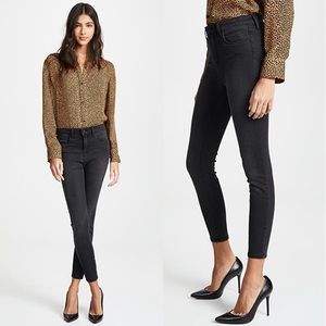 L'Agence Margot High Rise Ankle Skinny Jean 26 Dark Graphite Stretch Cropped